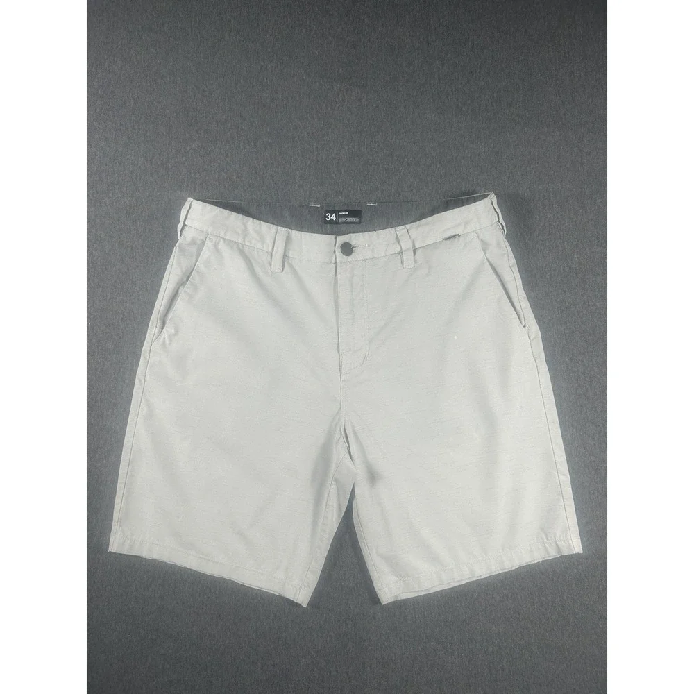 Hurley Phantom Men's Light Gray‎ PerformanceChino Shorts Size 34
